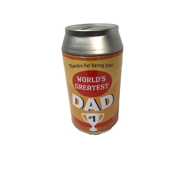 Other - NEW 6 inch fathers day metal‎ coin bank